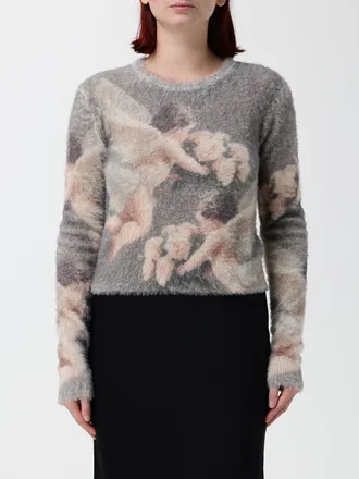 Fiorucci Maglia girocollo slim fit in pura lana merino extrafine con stampa