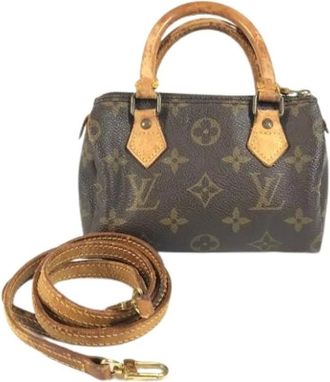 Louis Vuitton Pre-owned Mini Bags, female, Brown, Size: ONE SIZE Pre-owned Canvas Mini Bag