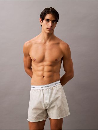 Calvin Klein Mens Cotton Poplin Boxer - Neutral - XL