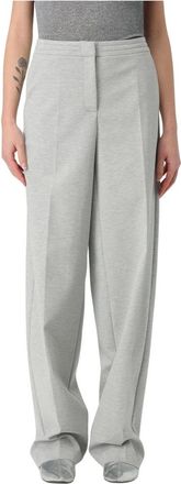 Patrizia Pepe Broeken, Dames, Grijs, M, Polyester, Rechte broek