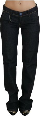 Costume National Stijlvolle Straight Leg Jeans - Dames - Regular Fit Jeans - Blauw - W26 - Katoen - Jeans