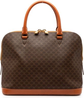 Celine Borsa a mano in tela cerata con motivo Macadam 1997 - Marrone