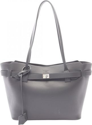 Balenciaga Gray Leather Handbag Tote Bag (Pre-Owned)