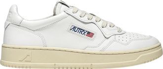 Autry Medalist Low WomenS White Leather Sneakers Aulw Ll15
