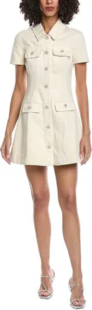 Self Portrait Collared Denim Mini Dress