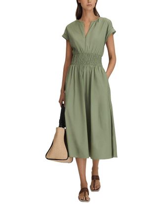 Reiss Lena Ruched Waist Midi Dress
