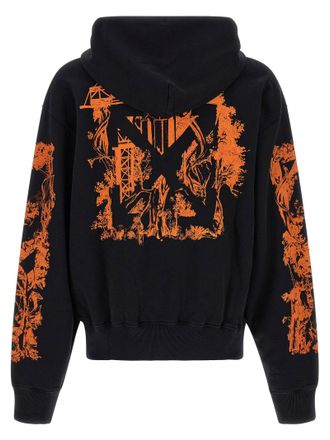 Off-white City Nature Graphic Hoodie - Black