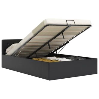 vidaXL Giroletto Con Contenitore Idraulico Nero Similpelle 120x200cm - Vidaxl
