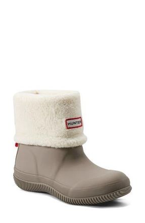 Hunter Thunor Indoor/Outdoor Insulated Roll Top Waterproof Snow Boot in Millstone at Nordstrom Rack, Size 9