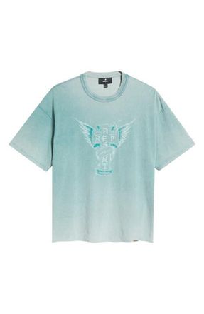 Represent Westside Graphic T-Shirt in Smoked Teal at Nordstrom, Size Xx-Large