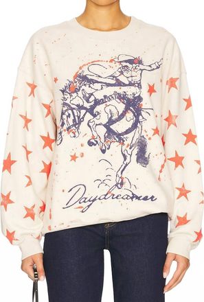 Daydreamer Rodeo Bf Sweatshirt In Dirty White