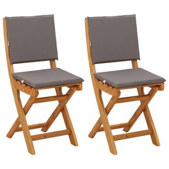 vidaXL Sillas Bistro De Exterior 2 Pcs Gris Oscuro 38 X 46 X 85 Cm Vidaxl