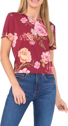 Ted Baker Eva Floral T-Shirt in Beet Red at Nordstrom, Size X-Small