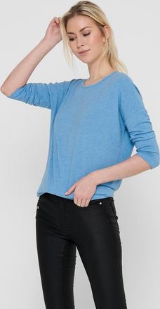 Only 3/4-Arm-Shirt ONLY ONLGLAMOUR 3/4 TOP JRS NOOS, Damen, Gr. XS, blau (allure detail:melange), Single Jersey, Obermaterial: 65% Polyester, 30% Viskose, 