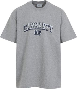 Carhartt Work in Progress Grey S/S Heavy Duty Cotton T-Shirt-Uomo