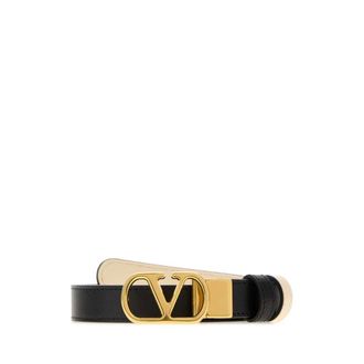 Valentino Garavani Belts, female, Black, Size: 75 CM VLogo Belt H. 2 cm