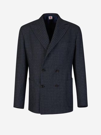 Borrelli Napoli Checked Pattern Blazer