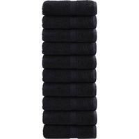 OEM Servilletas De Invitados De Alta Gama Solund, Juego De 10, Negras, 30 X 50 Cm, 600 G/m2 - Crezuo