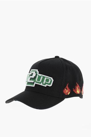 Dsquared2 Embroidered Cotton Gabardine Baseball Cap size One Size