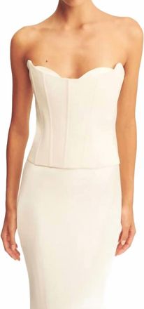 Shona Joy Oakley Strapless Corset Top In Ivory