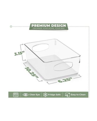 Sorbus Set of 10 Medium Clear Plastic Organizing Bins