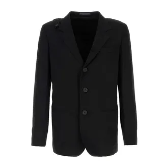 Yohji Yamamoto Formal Blazers, male, Black, Size: L Wool Blazer