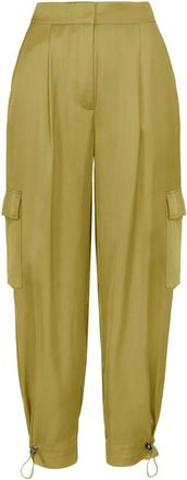 Bomboogie Pantaloni cargo in raso di rayon - - Trousers - Donna - Verde - L