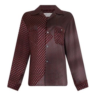 Maison Margiela Nachtkleding, Dames, Rood, M, Paisley Print Shirt