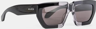 Alaia Womens Oversized Two-Tone Sunglasses Black