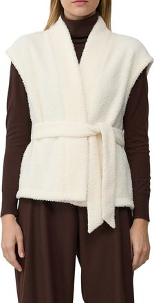 s.Oliver Strickweste S.OLIVER, Damen, Gr. 44, creme, Strick, Obermaterial: 90% Polyester, 10% Viskose, unifarben, regular fit normal, Westen Strickweste, mit B