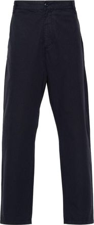 Carhartt Work in Progress logo-appliqué gabardine tapered trousers - men - Cotton/Cotton - 29 - Blue