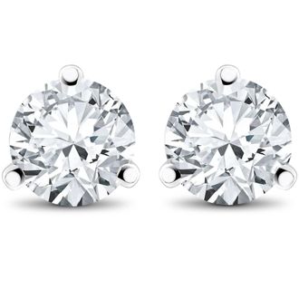 Pompeii3 1 ct TDW Lab Grown Diamond Martni Studs 14k White, Yellow, Rose Gold or Plat