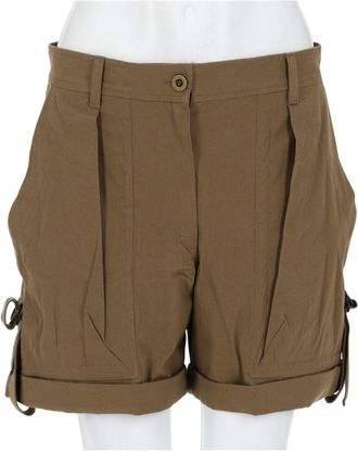 Isabel Marant Boniza Tailored Pleated Cotton Shorts