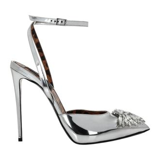 Philipp Plein Schoenen, Dames, Grijs, 35 EU, Leer, Brooches Pumps