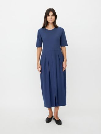 Masai MaNaelisa Pleated Midi Dress in Navy Blazer at Nordstrom, Size Xx-Large