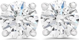 Pompeii3 1.50ct Lab Grown Diamond Studs 14k White Gold Screw Backs
