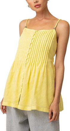 Line & Dot Calisto Linen-Blend Mini Dress