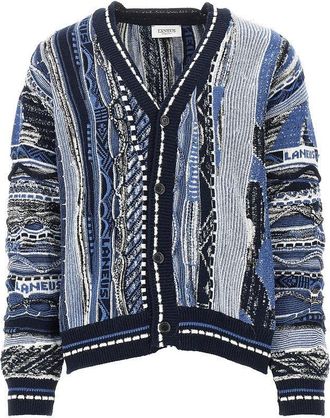 Laneus Cardigan in maglia jacquard Man 48
