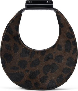Staud Good Night Moon Genuine Calf Hair Top Handle Bag in Leopard at Nordstrom