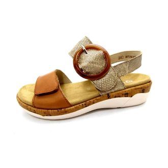 Remonte Wedge Sandal 299-30-09221 - Dames - Schoenen - Veelkleurig - Maat: 40 EU Leer