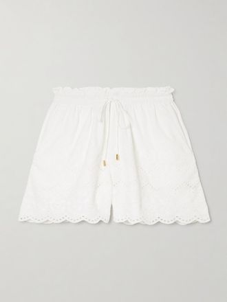 Melissa Odabash Indy Broderie Anglaise Short- White