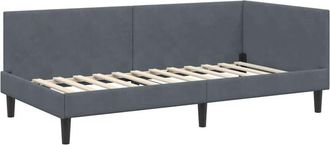 vidaXL Estructura De Cama En Esquina Gris Oscuro 80 Cm X 200 Cm Vidaxl