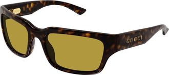 Gucci Gg 2240S Zonnebril - Heren - Zonnebrillen - Bruin - 58 MM - Accessoires