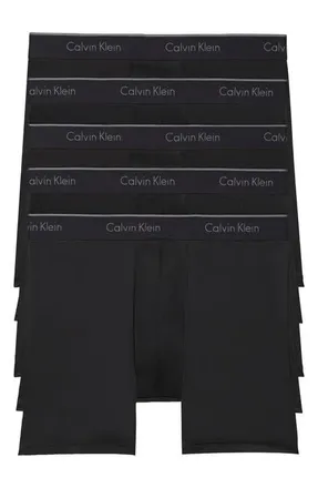 Calvin Klein 5-Pack Performance Boxer Briefs in Ytk 5 Black at Nordstrom, Size X-Large