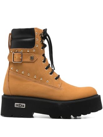 Cult studded-detail boots - women - Calf Leather/Calf Leather/Rubber - 36 - Brown