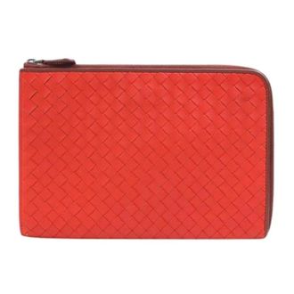 Bottega Veneta Pre-owned Vintage Clutch Bag - Heren - Pre-owned - Rood - Maat: ONE Size Leer