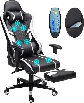 OEM Silla De Oficina, Dise&ntilde;o Ergon&oacute;mico, Altura Regulable, Color Blanco Y Negro