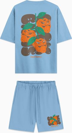 Black Bananas Black Bananas Kinderen Fruit Supply Twin Set, Lichtblauw