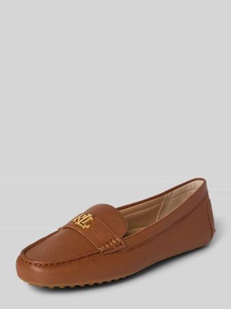 Lauren Ralph Lauren Loafer mit Logo-Applikation Modell BARNSBURY in Cognac, Gr&ouml;&szlig;e 38