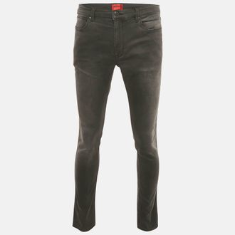 HUGO BOSS Black Washed Stretch Denim Jeans L Waist 36